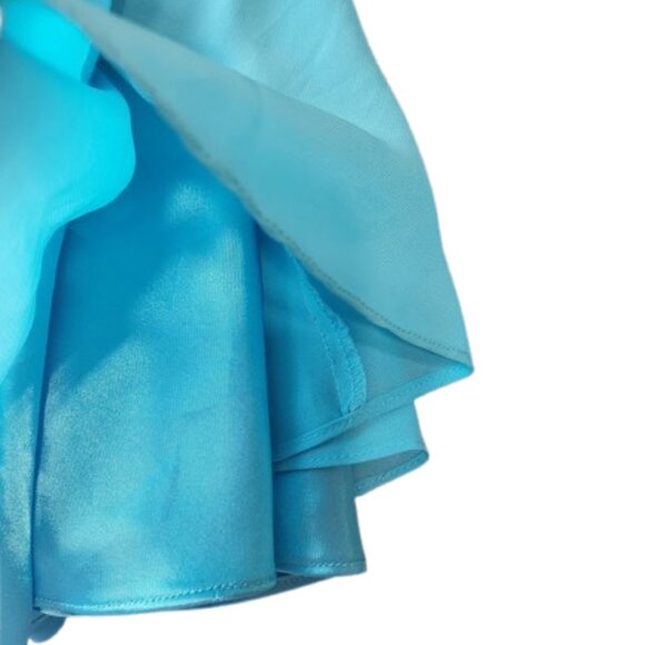 Bright Turquoise Blue Party Dress Fits Size Small - Picture 7 of 8